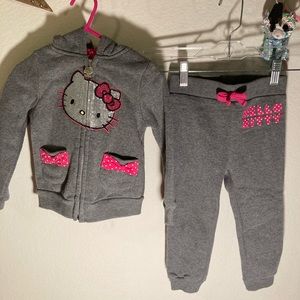 Baby Girl Hello Kitty Sweat Suit Set Size 24Months